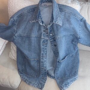 Zara Light Blue Denim Jean Jacket
